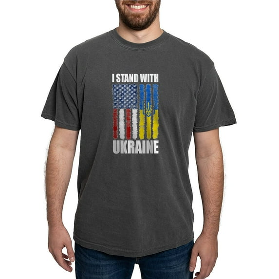 CafePress - Ukrainian Lover I Stand With Ukraine T Shirt - Mens Comfort Colors Shirt
