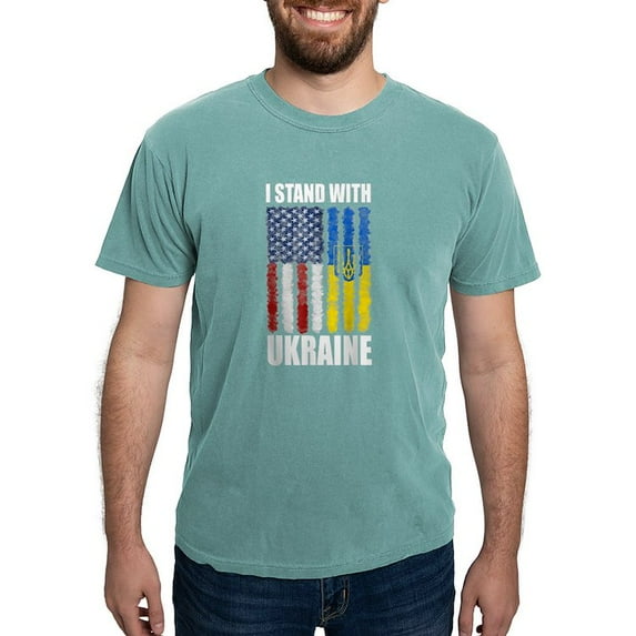 CafePress - Ukrainian Lover I Stand With Ukraine T Shirt - Mens Comfort Colors Shirt