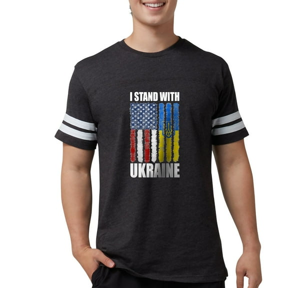 CafePress - Ukrainian Lover I Stand With Ukraine T Shirt - Mens Football Shirt