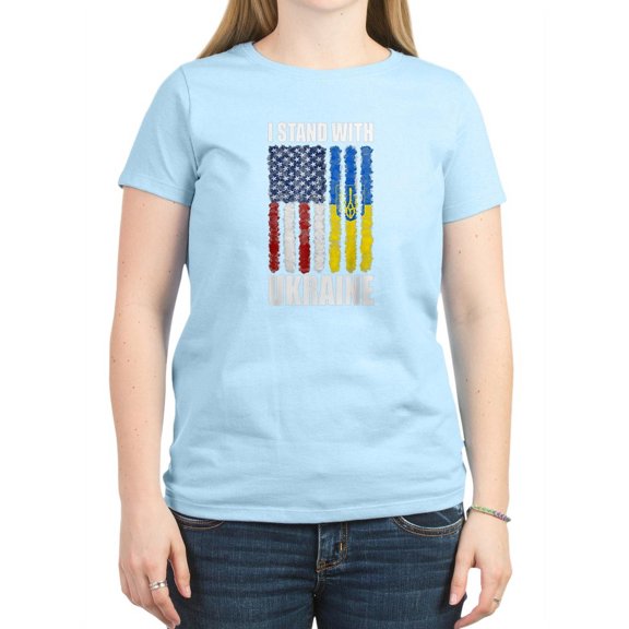 CafePress - Ukrainian Lover I Stand With Ukraine T Shirt - Women's Classic T-Shirt