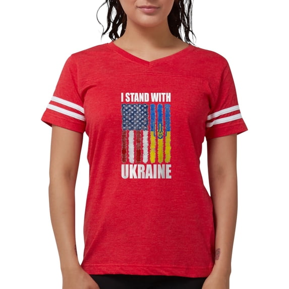 CafePress - Ukrainian Lover I Stand With Ukraine T Shirt - Womens Football Shirt