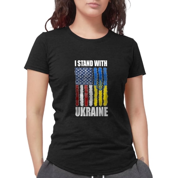 CafePress - Ukrainian Lover I Stand With Ukraine T Shirt - Womens Tri-blend T-Shirt