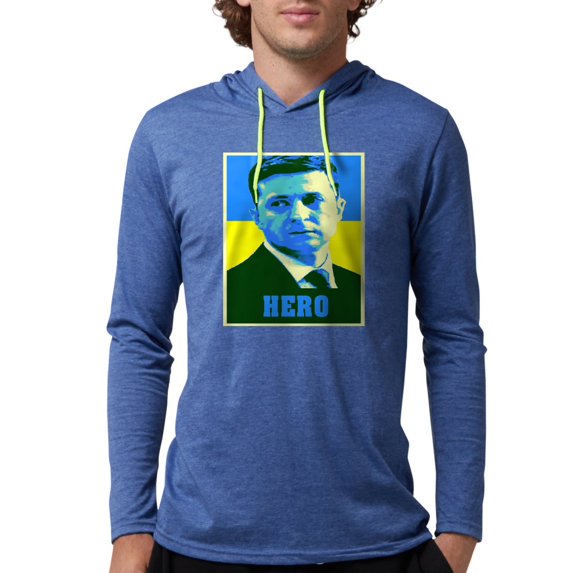CafePress - Ukrainian President Zelenskyy Long Sleeve T Shirt - Mens Hooded Shirt