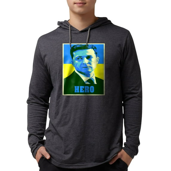 CafePress - Ukrainian President Zelenskyy Long Sleeve T Shirt - Mens Hooded Shirt
