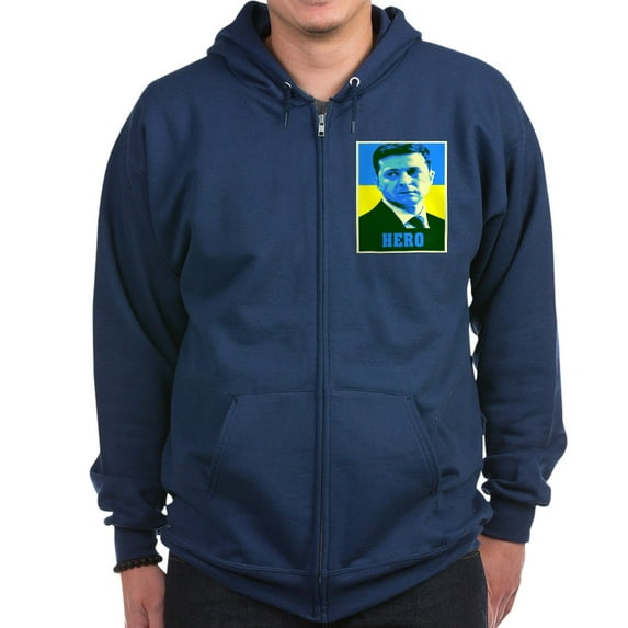 CafePress - Ukrainian President Zelenskyy Ukraine F Sweatshirt - Zip Hoodie, Classic Hooded Sweatshirt with Metal Zipper