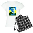 thumbnail image 1 of CafePress - Ukrainian President Zelenskyy Ukraine Flag Pajamas - Women's Short Sleeve Print T-Shirt and Pants Light Cotton Pajama Set, 1 of 7