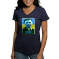 thumbnail image 1 of CafePress - Ukrainian President Zelenskyy Ukraine Flag T Shirt - Women's V-Neck Dark T-Shirt, 1 of 4