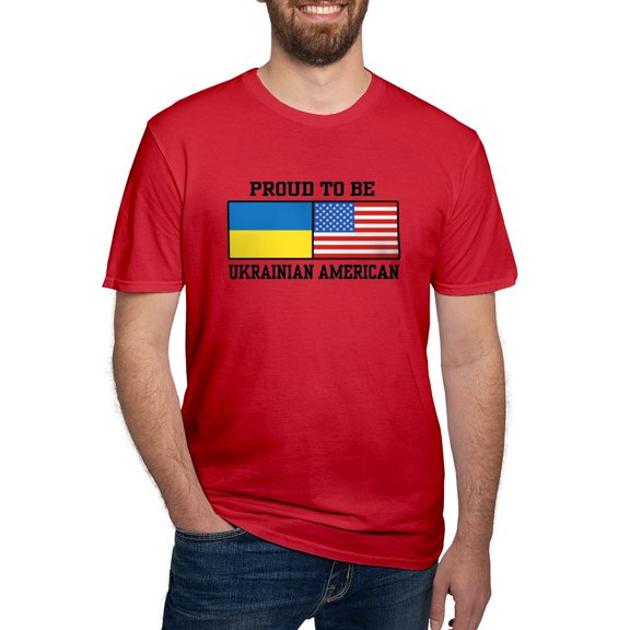 CafePress - Ukrainianamerican Men's Classic T Shirt - Men's Fitted T-Shirt