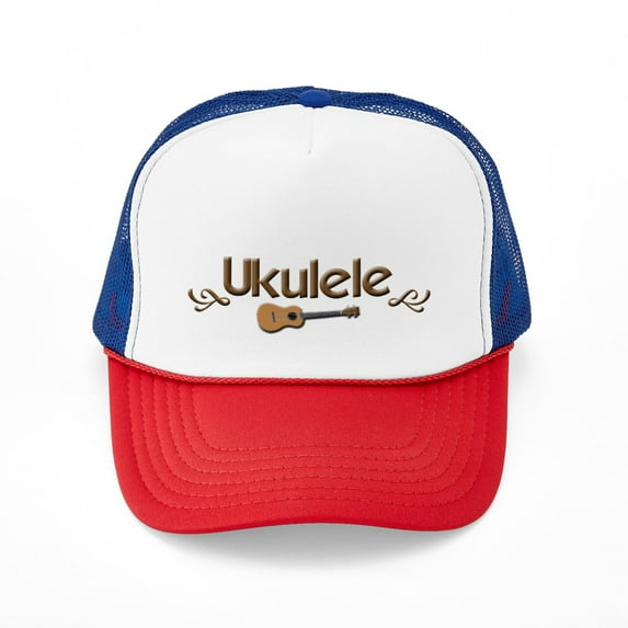 CafePress - Ukulele Uke - Adjustable Unisex Printed Trucker Hat with Mesh Back