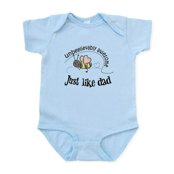 CafePress - Unbeelievably Awesome Like Dad Infant Bodysuit - Baby Light Bodysuit, Size Newborn - 24 Months