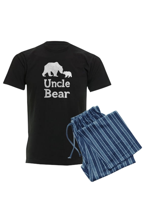 - Uncle Bear Men's Dark Pajamas - Men's Dark Loose Fit Cotton Pajama Set