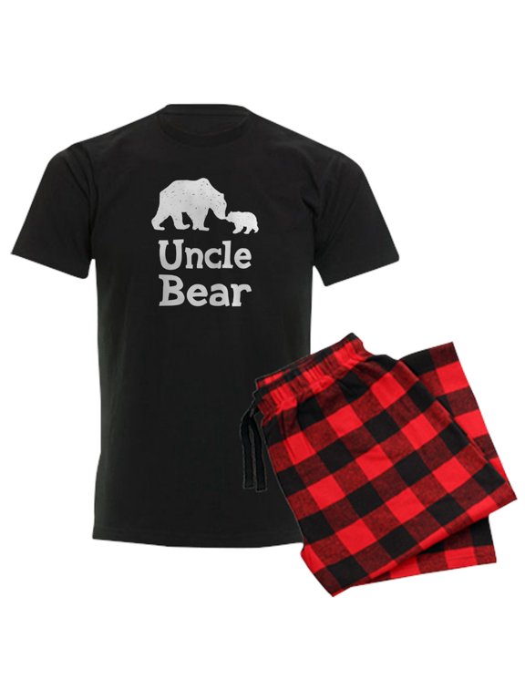 - Uncle Bear Men's Dark Pajamas - Men's Dark Loose Fit Cotton Pajama Set