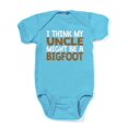 thumbnail image 1 of CafePress - Uncle Might Be A Bigfoot - Cute Infant Bodysuit Baby Romper, 1 of 1