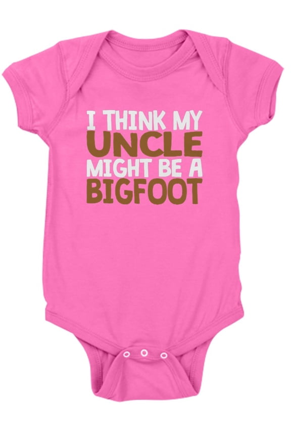 - Uncle Might Be A Bigfoot - Cute Infant Bodysuit Baby Romper