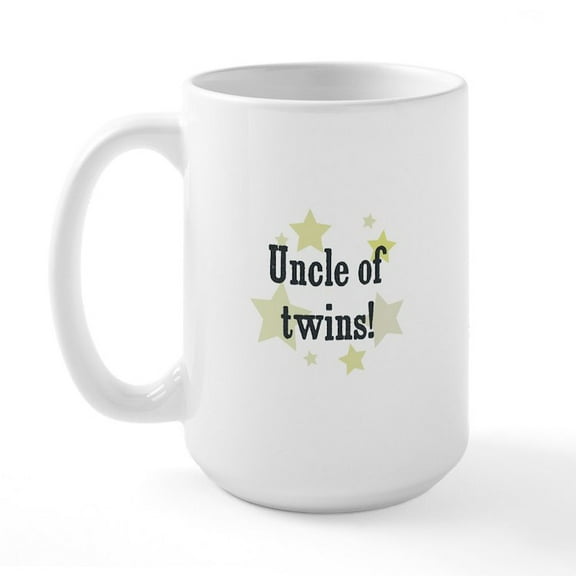 CafePress - Uncle Of Twins! Large Mug - 15 oz Ceramic Large Mug