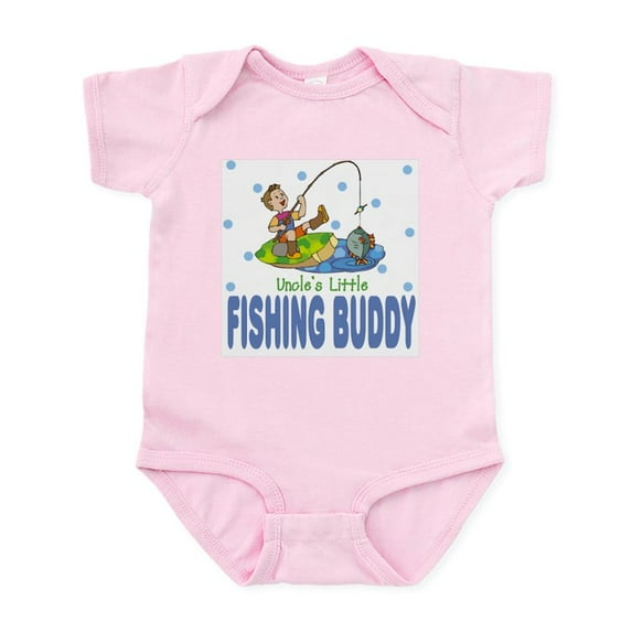 CafePress - Uncle's Little Fishing Buddy Baby Infant Bodysuit - Baby Light Bodysuit, Size Newborn - 24 Months