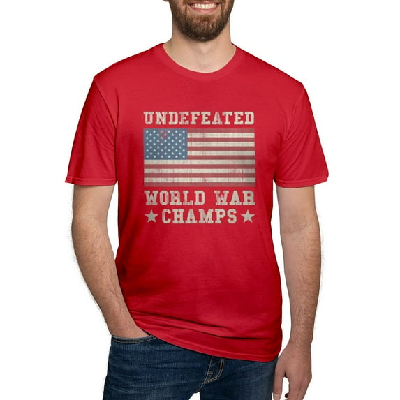 CafePress - Undefeated World War C Men's Fitted T Shirt (Dark) - Men's Fitted T-Shirt