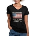 thumbnail image 1 of CafePress - Undefeated World War C Women's V Neck Dark T Shirt - Women's V-Neck Dark T-Shirt, 1 of 4