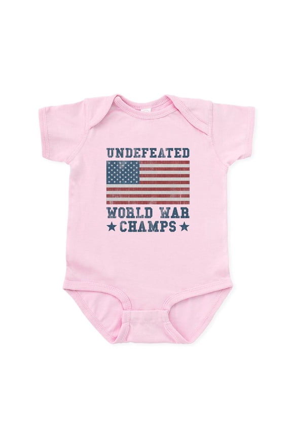 - Undefeated World War Champs Infant Bodysuit - Baby Light Bodysuit, Size Newborn - 24 Months