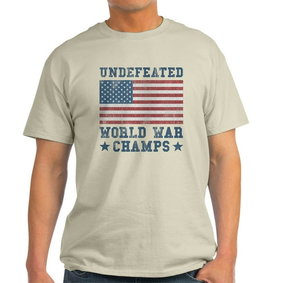 CafePress - Undefeated World War Champs Light T Shirt - Men's Classic Graphic T-Shirt