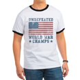 thumbnail image 1 of CafePress - Undefeated World War Champs Ringer T - 100% Cotton Ringed T-Shirt, 1 of 4
