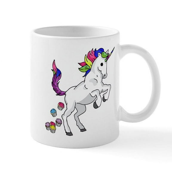 CafePress - Unicorn Cupcakes - 11 oz Ceramic Mug - Novelty Coffee Tea Cup