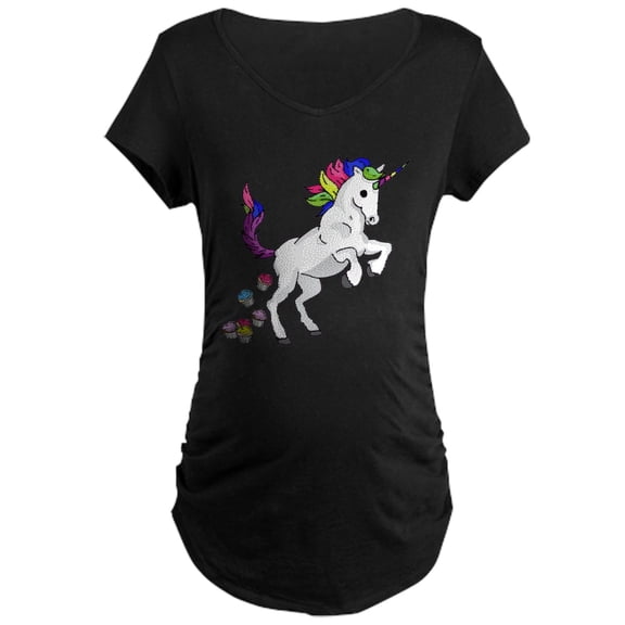 CafePress - Unicorn Cupcakes Maternity Dark T Shirt - Maternity Dark T-Shirt