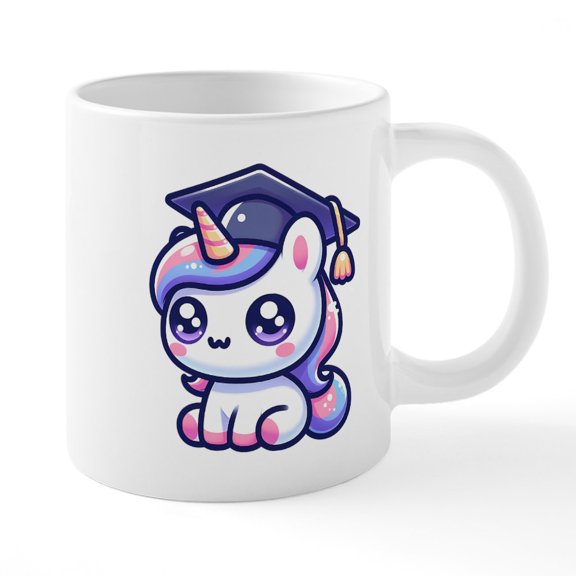CafePress - Unicorn Graduate Cute School 20 Oz Ceramic Mega Mug - 20 Oz White Ceramic Mega Mug
