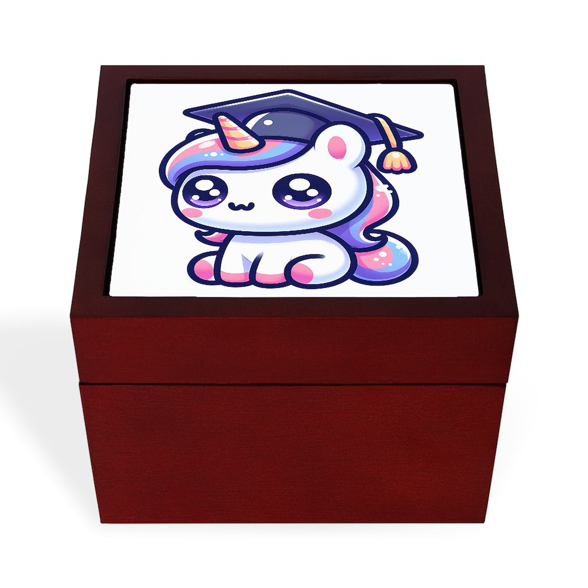 CafePress - Unicorn Graduate Cute School - Keepsake Box, Finished ...