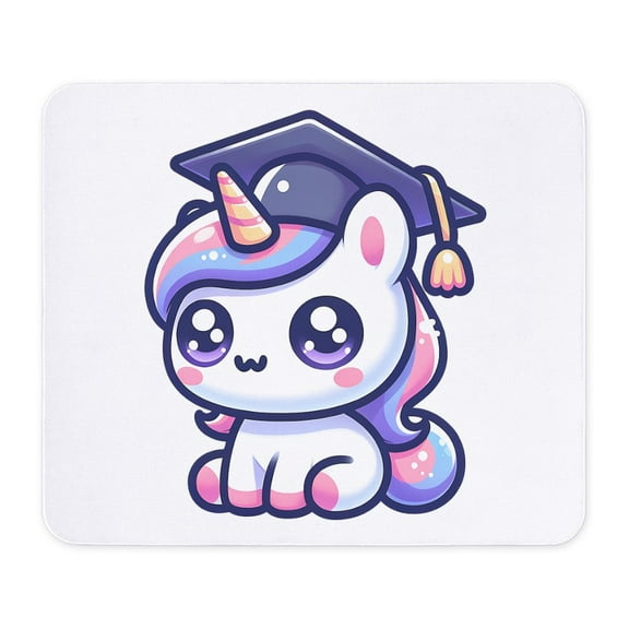 CafePress - Unicorn Graduate Cute School - Non-slip Rubber Mousepad, Gaming Mouse Pad
