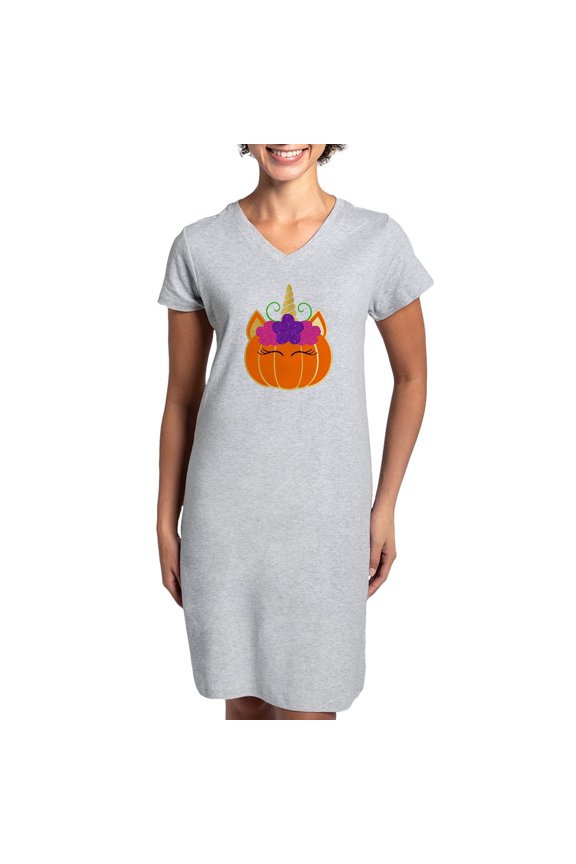 - Unicorn Pumpkin Pumpkincorn T Shirt - Women's Nightshirt