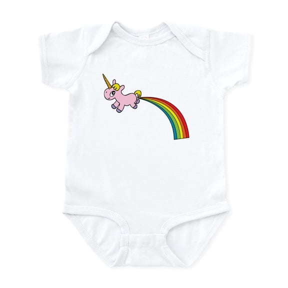 CafePress - Unicorn Rainbow Poo Infant Bodysuit - Baby Light Bodysuit, Size Newborn - 24 Months