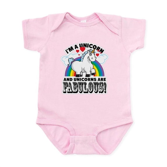 CafePress - Unicorns Are Fabulous Body Suit - Baby Light Bodysuit, Size Newborn - 24 Months