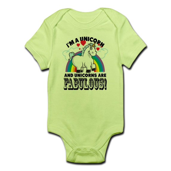 CafePress - Unicorns Are Fabulous Body Suit - Baby Light Bodysuit