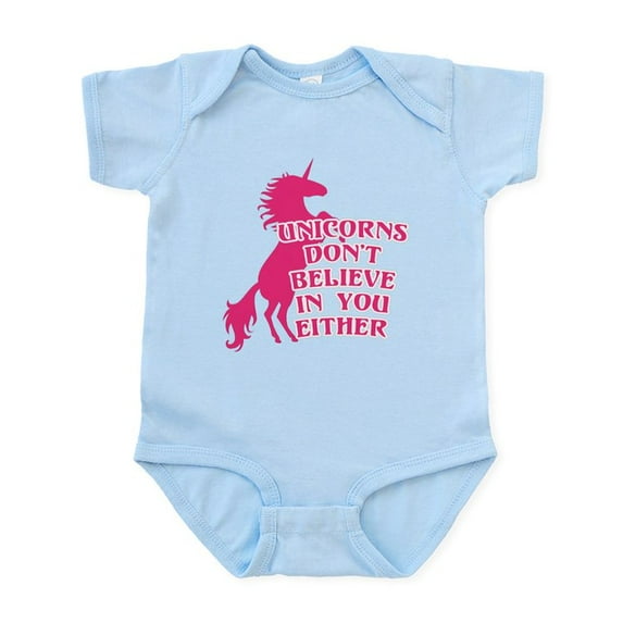 CafePress - Unicorns Don't Believe In You Baby Light Bodysuit - Baby Light Bodysuit, Size Newborn - 24 Months