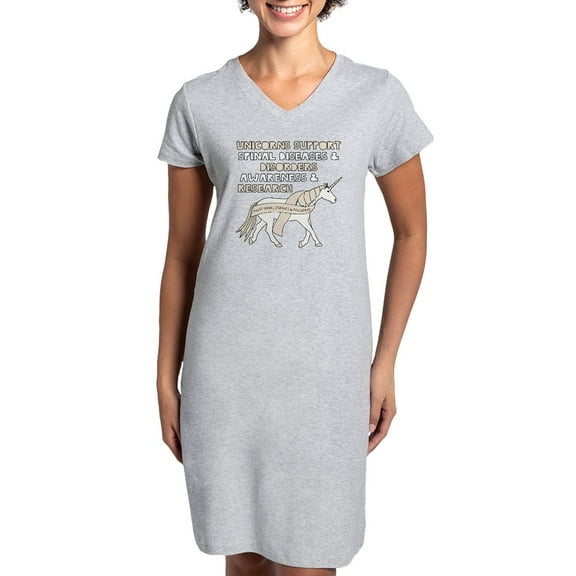 CafePress - Unicorns Support Spinal Disease - Women's Nightshirt