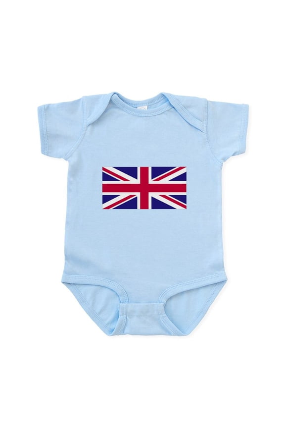 - Union Jack Body Suit - Baby Light Bodysuit, Size Newborn - 24 Months