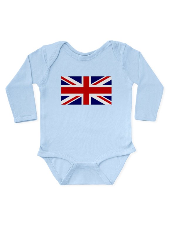 - Union Jack Flag Of The Long Sleeve Infant Bodysuit - Long Sleeve Cotton Baby Bodysuit