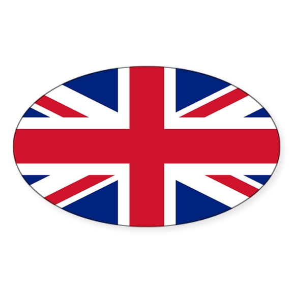 CafePress - Union Jack - Sticker (Oval)