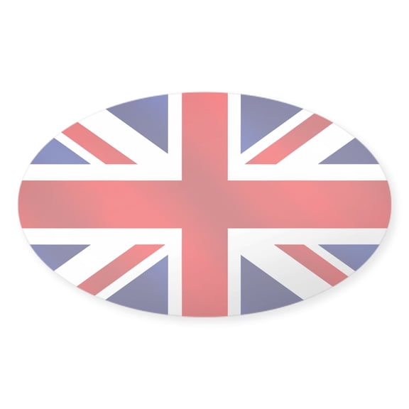 CafePress - Union Jack UK Flag - Sticker (Oval)
