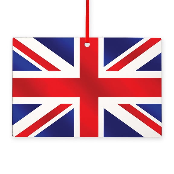 CafePress - Union Jack UK Flag - Wood Rectangle Ornament 6"x4"