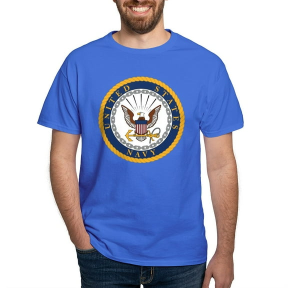 CafePress - United States Navy Emblem Dark T Shirt - Men's Classic Graphic Cotton T-Shirt
