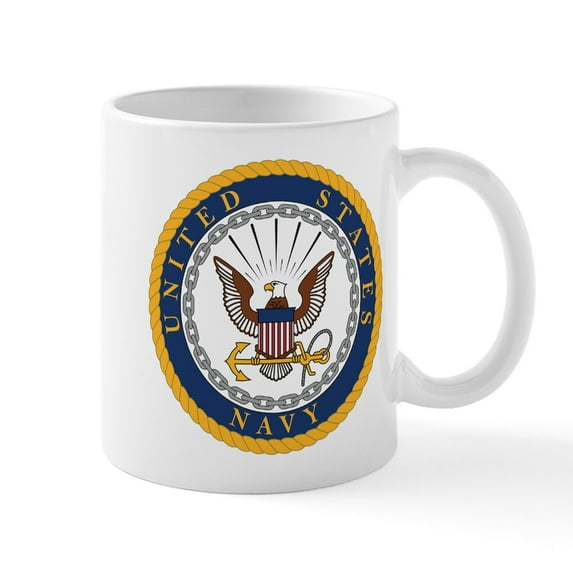 CafePress - United States Navy Emblem Mug - 11 oz Ceramic Mug - Novelty Coffee Tea Cup