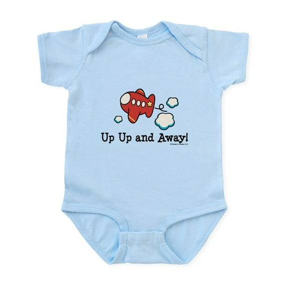 CafePress - Up Up And Away Airplane Infant Bodysuit - Baby Light Bodysuit, Size Newborn - 24 Months