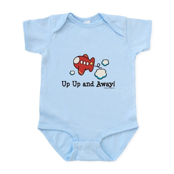 CafePress - Up Up And Away Airplane Infant Bodysuit - Baby Light Bodysuit, Size Newborn - 24 Months