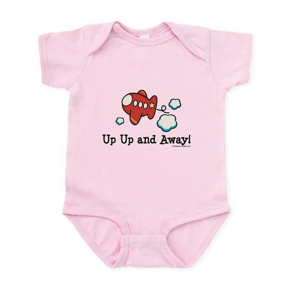 CafePress - Up Up And Away Airplane Infant Bodysuit - Baby Light Bodysuit, Size Newborn - 24 Months