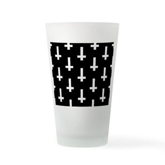 CafePress - Upside Down Cross - Pint Glass, Drinking Glass, 16 oz. CafePress