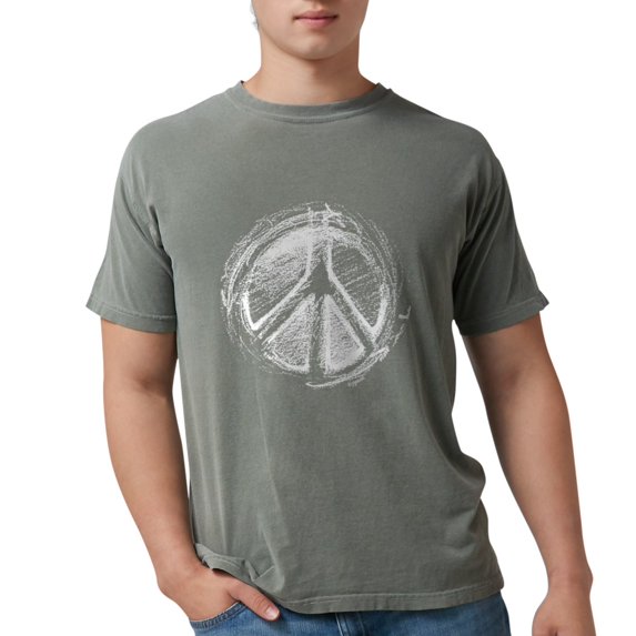 CafePress - Urban Peace Sign Sketch T-Shirt - Mens Comfort Colors? Shirt