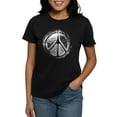 thumbnail image 1 of CafePress - Urban Peace Sign Sketch Women's Dark T Shirt - Women's Traditional Fit Dark T-Shirt, 1 of 4