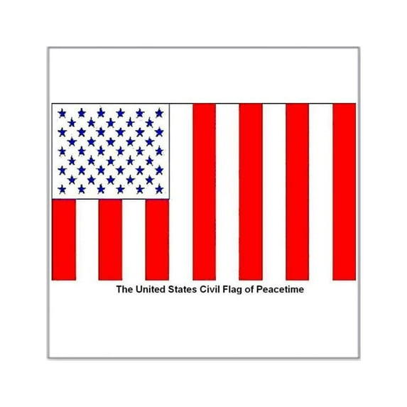 CafePress - Us Civil Peacetime Flag Sticker - Square Sticker 3" x 3"